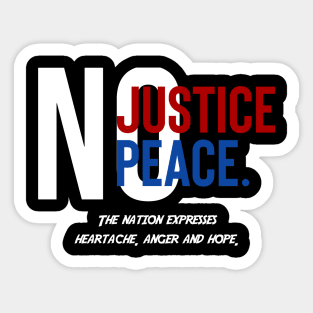 No Justice No Peace Sticker